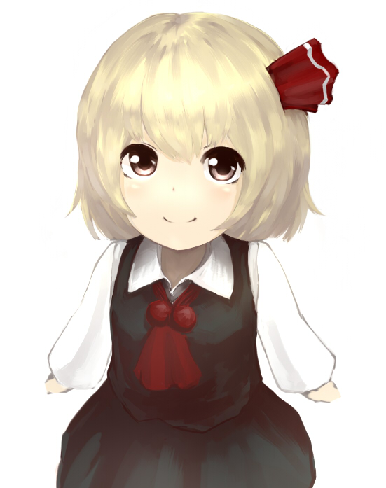 looking_at_viewer looking_up mikazu rumia smile solo touhou white_background