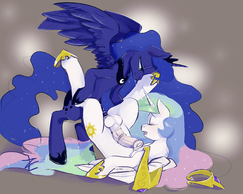 2013 cutie_mark dickgirl duo equine eyes_closed friendship_is_magic hair horn horse intersex lizombie lying missionary_position multi-colored_hair my_little_pony on_back pony precum princess_celestia_(mlp) princess_luna_(mlp) saliva_string winged_unicorn wings