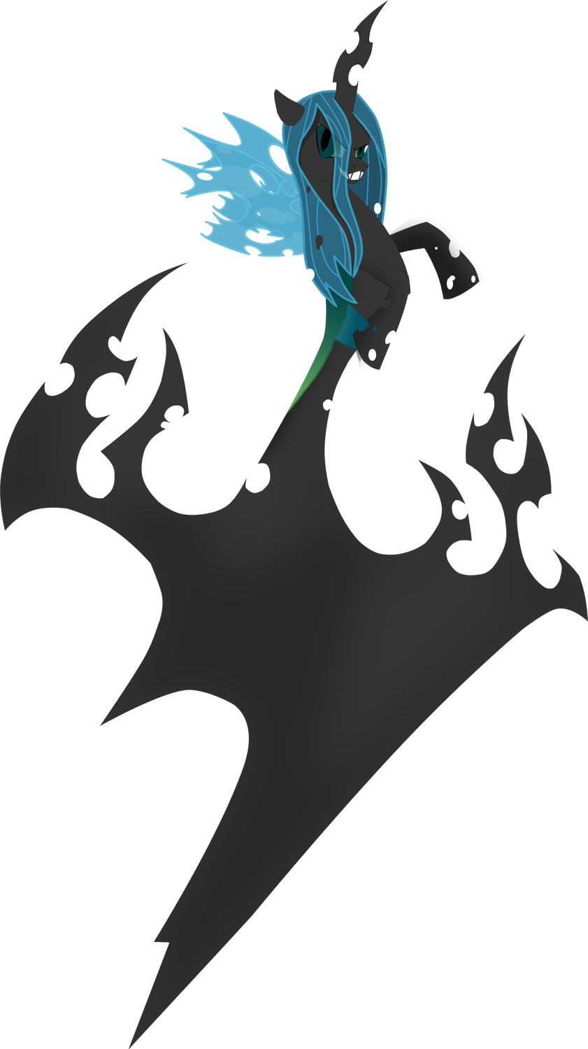 alpha_channel blue_hair changeling changling_queen chrysalis eightysix equine evil fangs female feral friendship_is_magic green_eyes hair iphone_resolution mammal mlp:fim my_little_pony plain_background queen_chrysalis queen_chrysalis_(mlp) slit_pupils solo transparent_background villain villainous wings