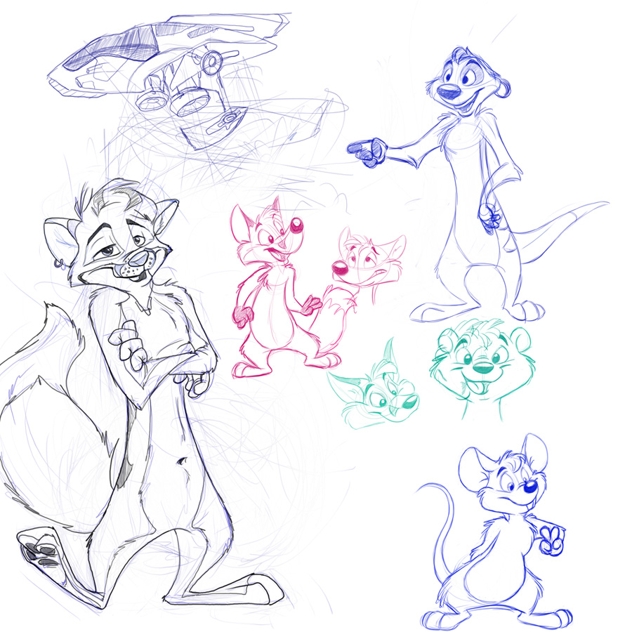 4_fingers aircraft canine colab disney ear_piercing feral fox foxer421 goldenrod hindpaw looking_at_viewer male mammal meerkat mouse navel open_mouth paws piercing plain_background rodent sketch sketchdump standing teeth the_lion_king timon white_background