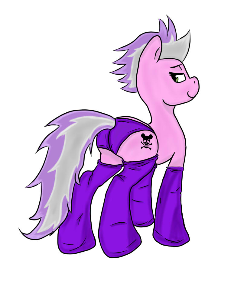 borna_lisic_(artist) cute cutie_mark equine female flank green_eyes hair horse invalid_tag looking_back mammal my_little_pony neila_sonica neila_sonica_(character) no_background original_character panties pegasus pink_body plain_background pony purple_clothing socks solo two_tone_hair underwear white_background wings