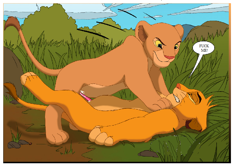 cub disney domination edit feline female feral feral_on_feral grass lion male mammal ms_paint nala penetration sex simba straight text the_lion_king vaginal vaginal_penetration whiskers young