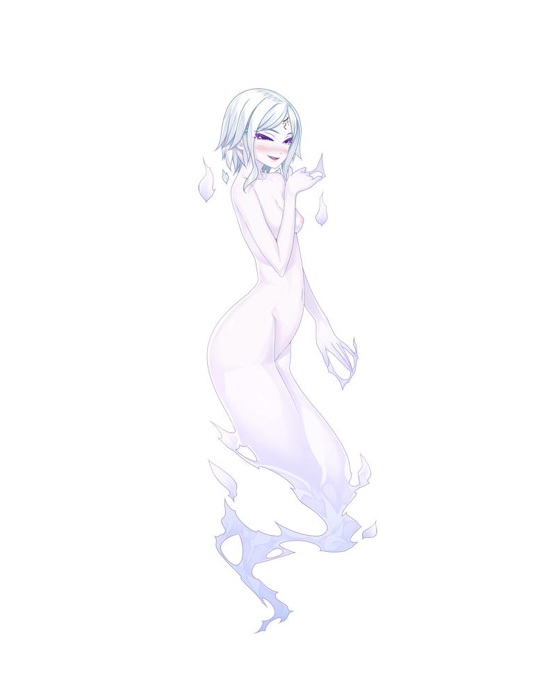 breasts equine female ghost monster monster_girl plain_background sei_monmusu_gakuen solo spirit transparent_background vanadis