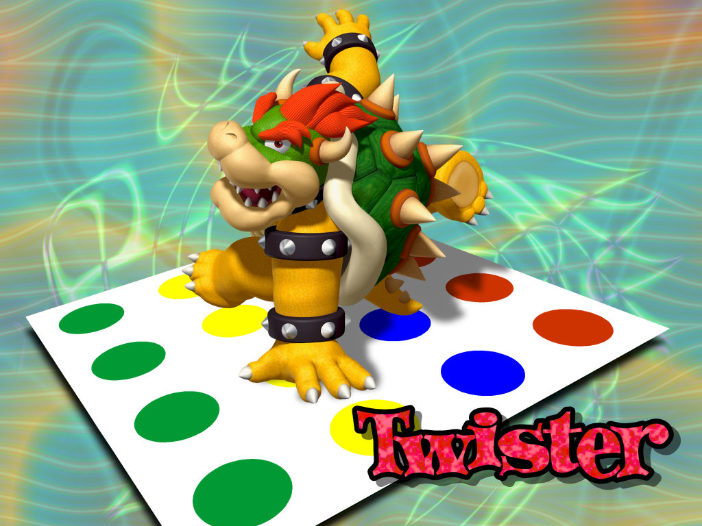 3d anthro barefoot beige_skin blue_background bowser chubby claws collar dancing digitigrade dragon english_text fangs green_background green_skin hair happy hindpaw horn king koopa lizard looking_at_viewer male mario_bros muscles nintendo nude open_mouth orange_background overweight paws plain_background pose raised_arm red_eyes red_hair reptile royalty scales scalie sharp_teeth shell short_hair skin smile solo spikes spread_legs spreading teal_background teeth text toes tongue turtle twister video_games white_background wristband yellow_background yellow_skin