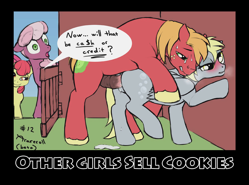 2013 amber_eyes animal_genitalia apple_bloom_(mlp) arareroll big_macintosh_(mlp) blush cheerilee_(mlp) cub cum cum_in_pussy cum_inside cutie_mark derp derpy_hooves_(mlp) dialog english_text equine erection female feral feral_on_feral freckles friendship_is_magic from_behind fucked_silly fur grass green_eyes grey_fur group hair horse horsecock male mammal mounted my_little_pony nude one_eye_closed open_mouth pegasus penetration penis pink_hair pony prostitution pussy red_fur red_hair sex straight sweat tear tears text two_tone_hair vaginal vaginal_penetration watching wings young