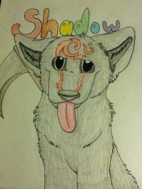 black_schlera canine cub fursona large_ears mammal name_in_picture nonsexual outdated pink_tongue scythe silver_eyes sketch tattoo tiny_me tongue wolf young