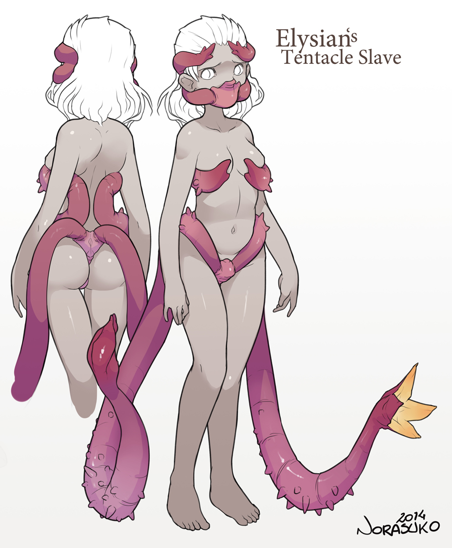 biosuit female living_clothes parasite simple_background tentacle_armor tentacles