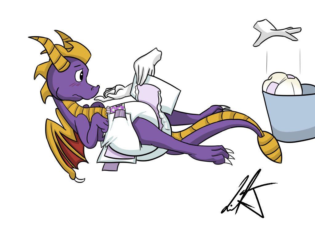 diaper diaper_change dragon hand liljdude male plain_background rogeykun spyro spyro_the_dragon video_games white_background wings