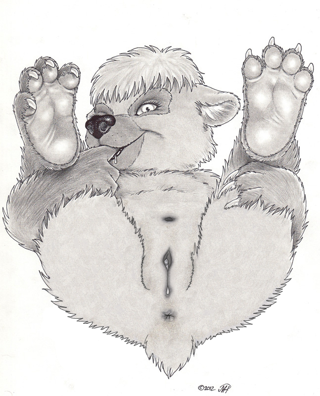 2013 anthro anus bear butt cub edit female fur hair looking_at_viewer nude paws penance presenting pussy solo spreading young