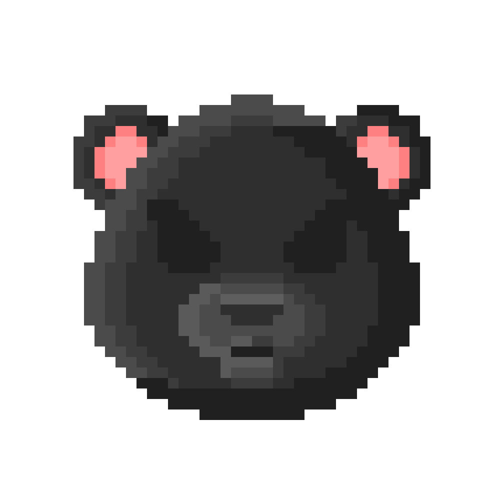 alpha_channel ambiguous_form ambiguous_gender angry bear black_bear black_body black_fur black_nose colored countershade_face countershading digital_media_(artwork) emoji empty_eyes eyebrows front_view fur grey_body grey_countershading grey_fur headshot_portrait icon looking_at_viewer mammal mouth_closed pixel_(artwork) portrait r74moji r74n shaded simple_background snout solo transparent_background ursine