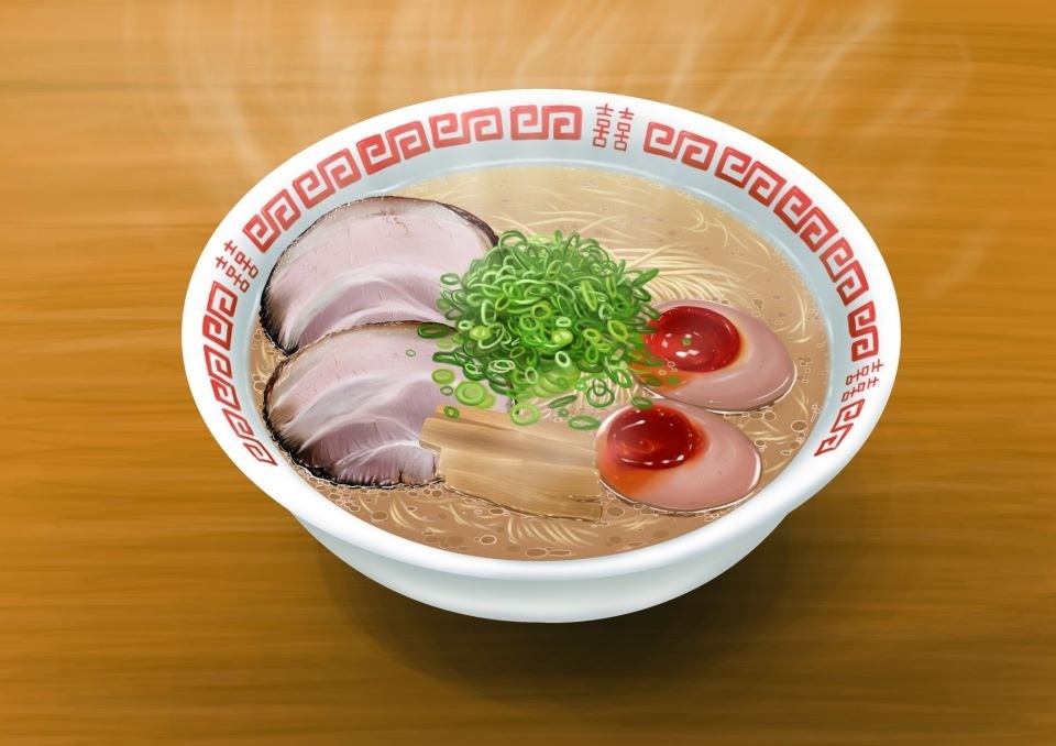 food kazumichi meandros meat no_humans noodles original ramen realistic still_life