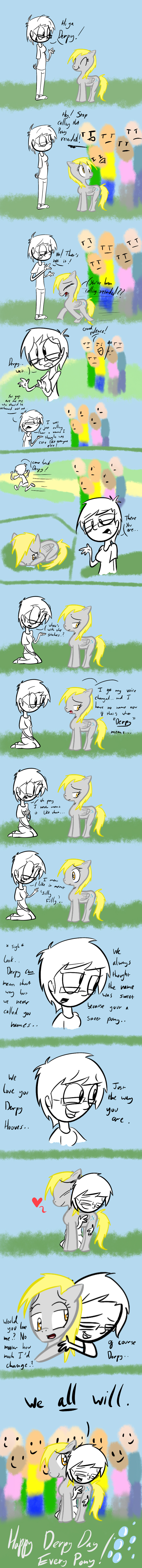 comic crying cutie_mark derpy_hooves_(mlp) equine eyes_closed eyewear female friendship_is_magic glasses hair horse human mammal my_little_pony open_mouth pegasus pony smile thegrimgirlreaper wings yellow_eyes