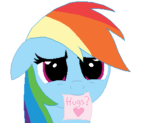animated equine female friendship_is_magic hair horse hugs? low_res mammal multi-colored_hair my_little_pony plain_background pony purple_eyes rainbow_dash_(mlp) solo tomdantherock transparent_background