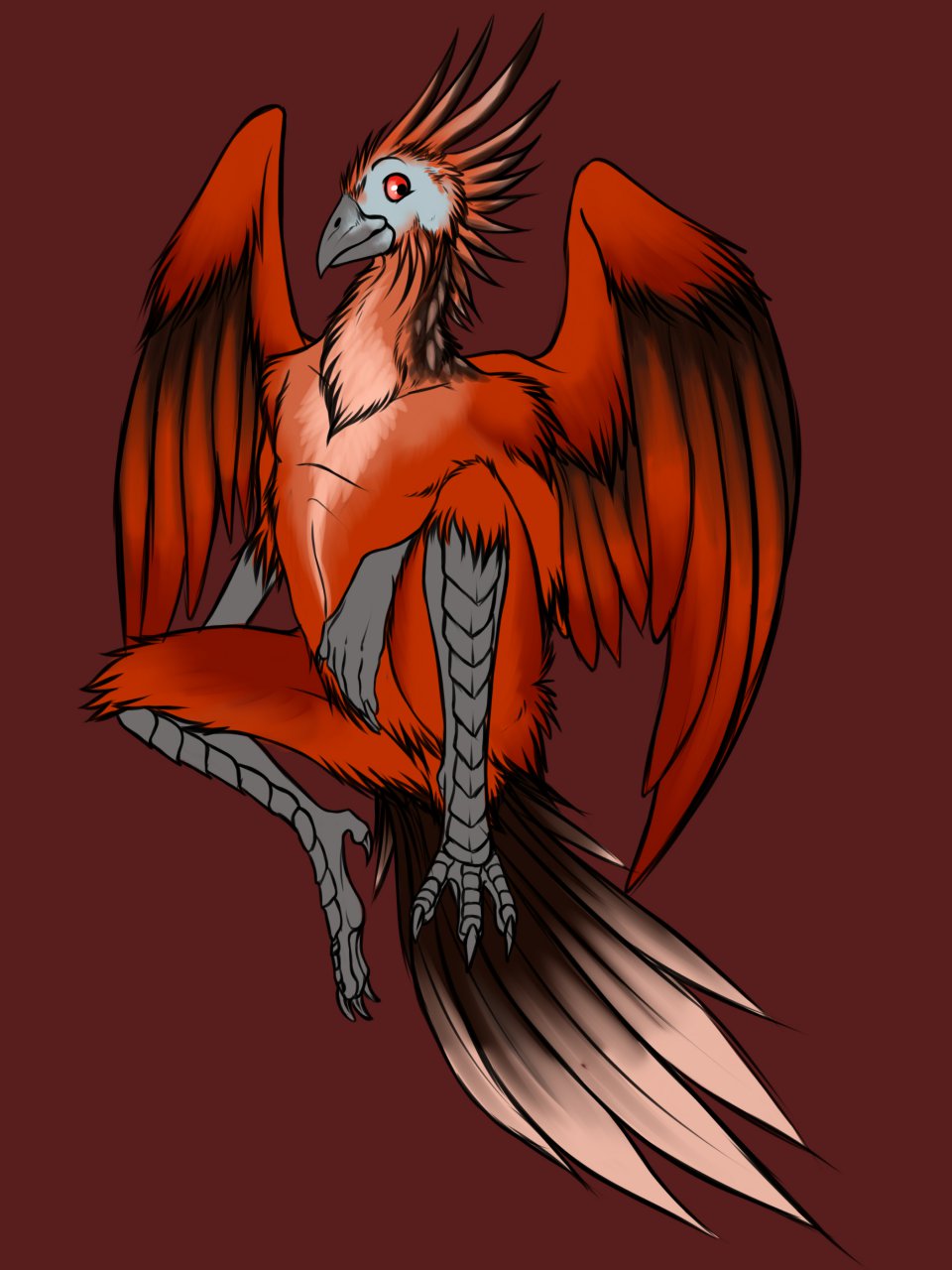 avian beak demoniccompendium hoatzin_(bird) hoatzin_(specie) male nude solo wings