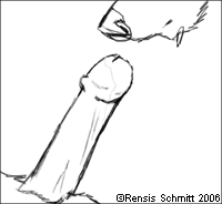 animated erection feral low_res male monochrome oral penis piercing tongue tonguejob urban-coyote