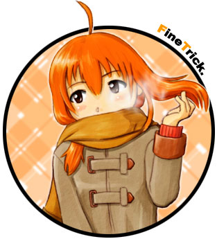 ahoge coat copyright_request lowres red_hair scarf sin1 solo