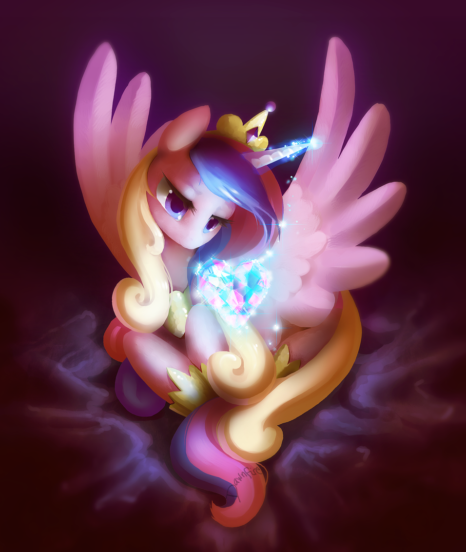 crown dawnfire equine female friendship_is_magic horn horse mammal my_little_pony pony princess_cadance_(mlp) solo winged_unicorn wings