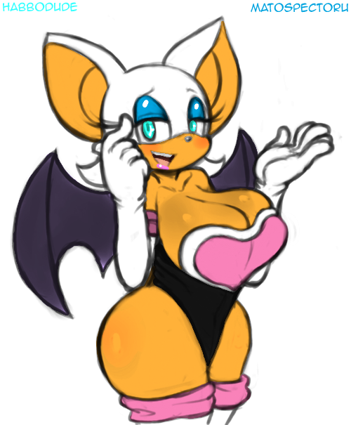 1girl bat big_breasts blue_eyes blush breasts cleavage clothed clothing female furry gloves habbodude hair huge_breasts large_breasts looking_at_viewer mammal mato_spectoru matospectoru open_mouth rouge_the_bat sega simple_background smile solo sonic_(series) sonic_the_hedgehog thick_thighs tight_clothing white_hair wide_hips wings