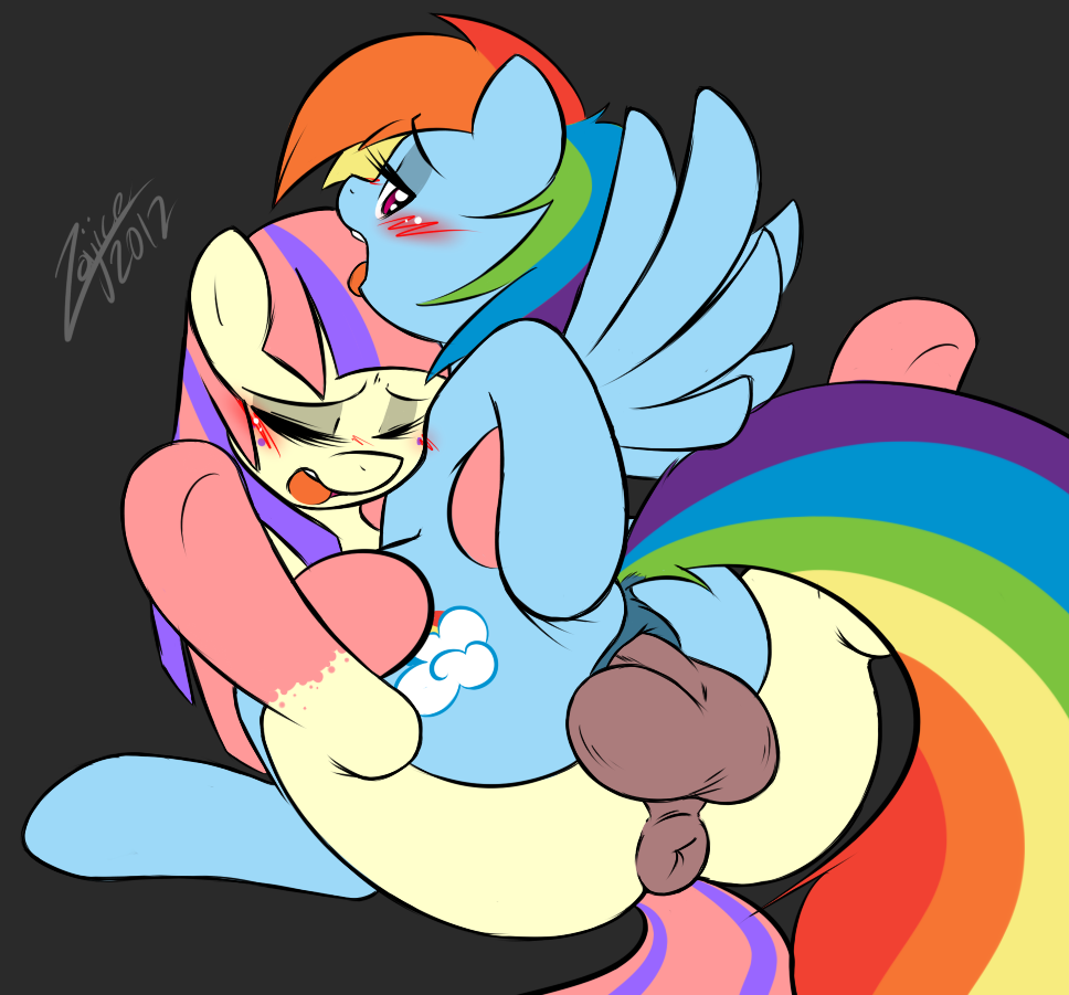 anal_penetration anus balls blush equine eyes_closed female feral friendship_is_magic girly horse legs_up lying male mammal moan my_little_pony nude on_back pegasus penetration penis plain_background pony rainbow_dash_(mlp) sex spread_legs spreading straight wings zajice