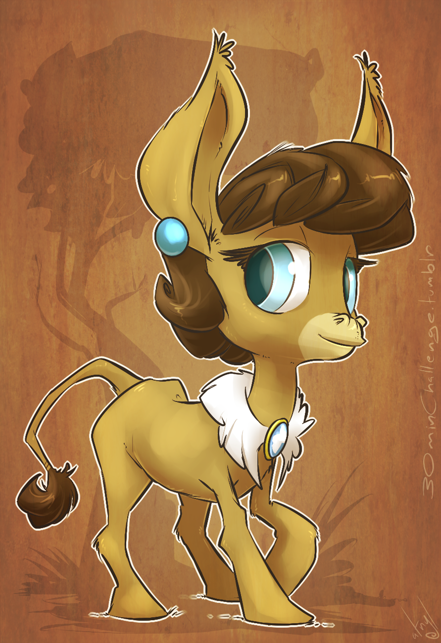 atryl blue_eyes brown_hair donkey ear_piercing equine female feral friendship_is_magic hair mammal matilda_(mlp) my_little_pony piercing solo