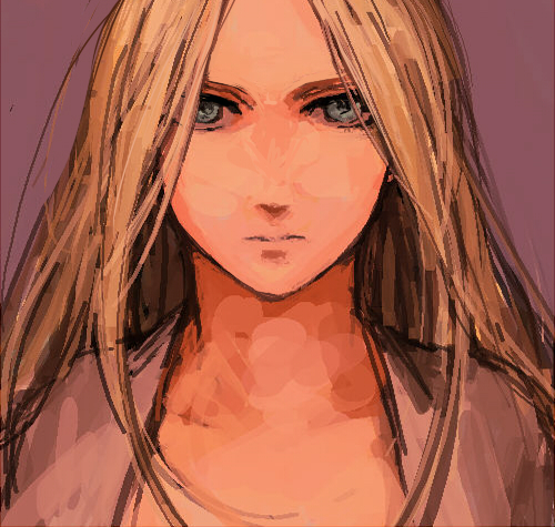 android blonde_hair blue_eyes kurosuke_(nora) lowres r_landaree robots_and_empire