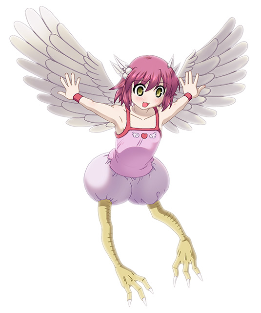 feathered_wings feathers harpy harpy_(muromi-san) monster_girl namiuchigiwa_no_muromi-san ooba_kou solo wings