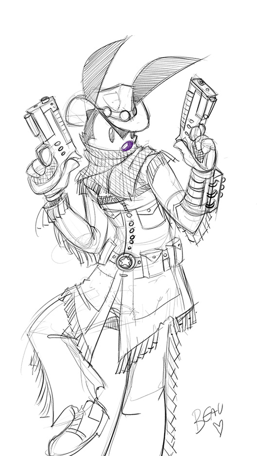 amazing anthro cowboy fallout gun hat jacket lagomorph lapinbeau leather mammal rabbit ranged_weapon scarf solo weapon