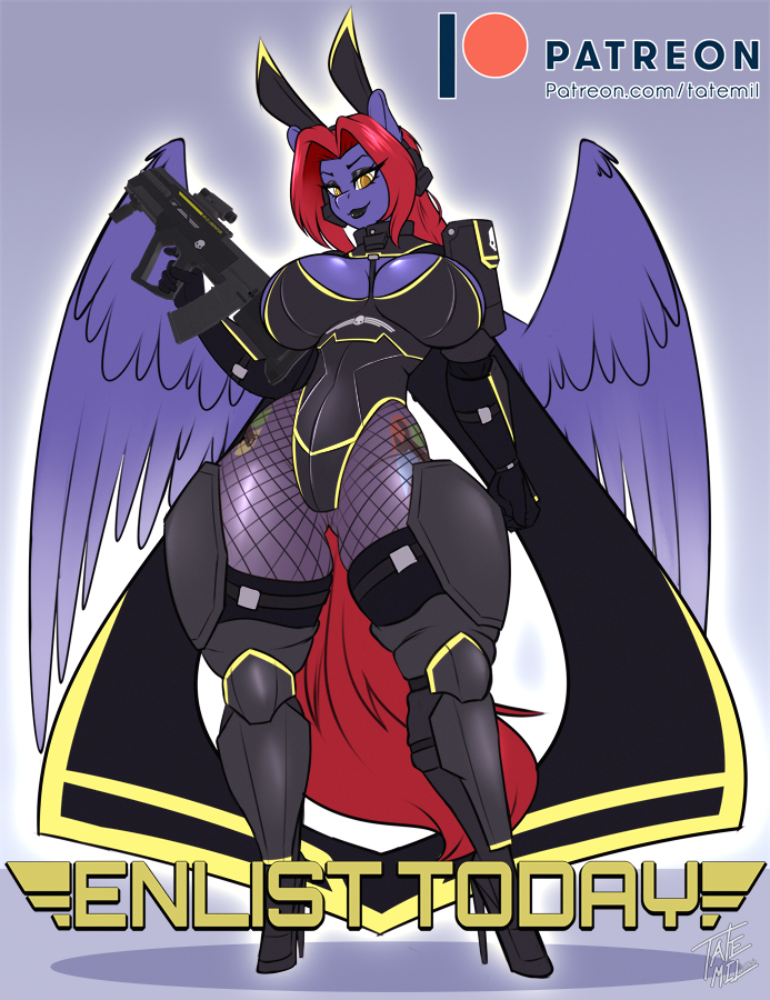 anthro breasts equid equine gun hasbro helldiver horse mammal my_little_pony pony ranged_weapon tatemil thick weapon