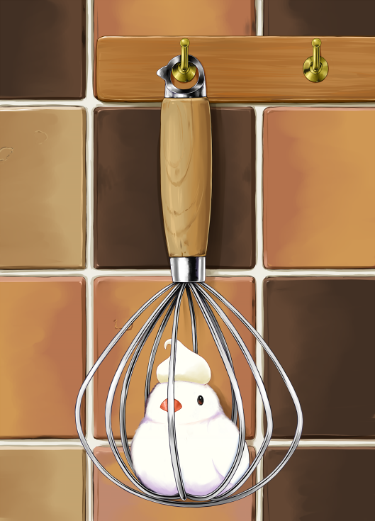 bird chick kitchen lilac_(p-f_easy) md5_mismatch no_humans original wall whisk