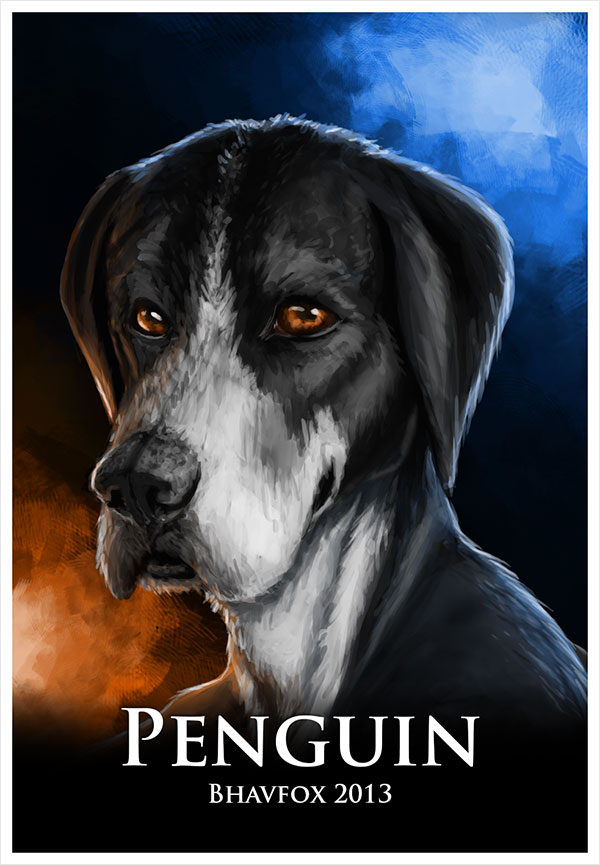 at badge bhavfox canine dane dog great great_dane looking looking_at_viewer male mammal painting solo viewer