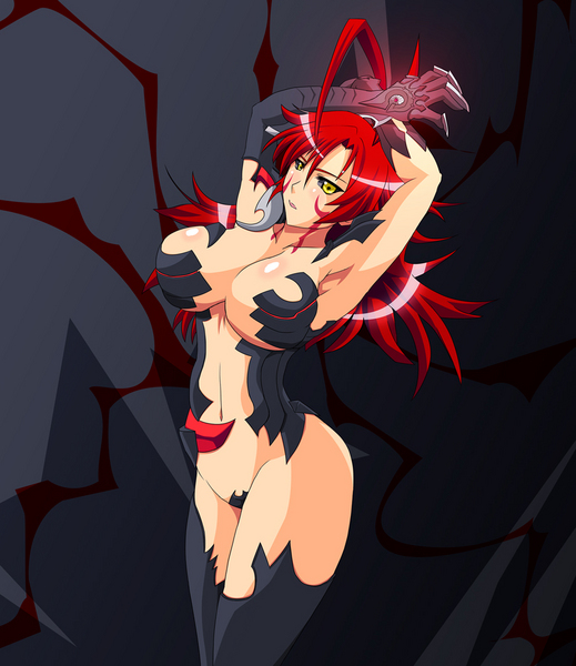 1girl amaha_masane breasts large_breasts pixiv_thumbnail red_hair resized solo witchblade