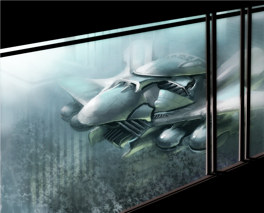 flying kaburagi_yasutaka no_humans original science_fiction space_craft window