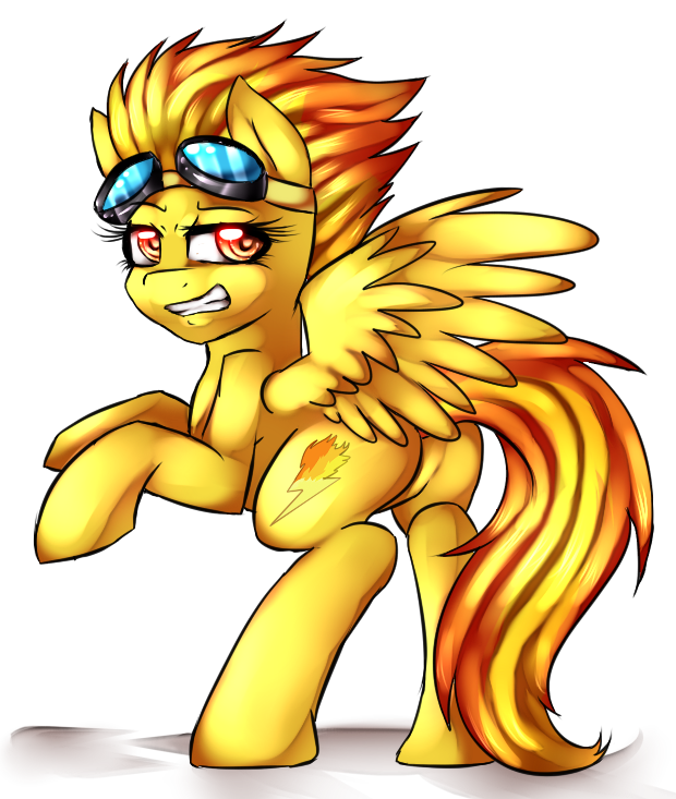 amber_eyes cutie_mark equine eyewear female feral friendship_is_magic goggles hair horse looking_at_viewer mammal miss-mixi mixipony my_little_pony orange_hair pegasus plain_background pony smile solo spitfire_(mlp) two_tone_hair white_background wings wonderbolts_(mlp)