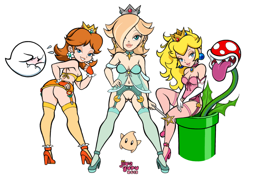 jiveguru princess_daisy princess_peach princess_rosalina super_mario_bros.