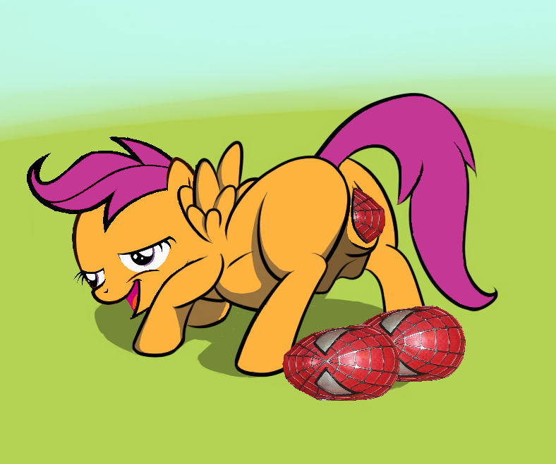 crossover cutie_mark_crusaders friendship_is_magic marvel my_little_pony scootaloo spider-man