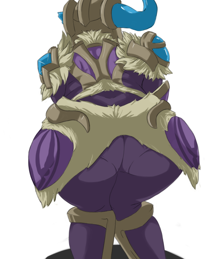 bent_over butt clothing female horn league_of_legends scarmiglione sejuani unknown_artist