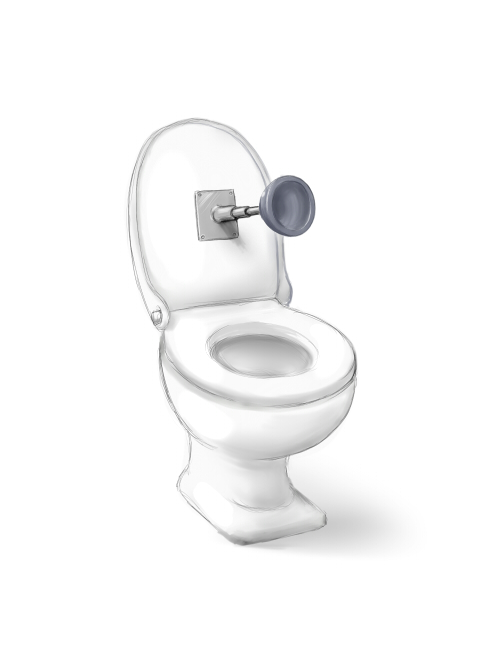 commentary no_humans original plunger toilet what white_background you're_doing_it_wrong