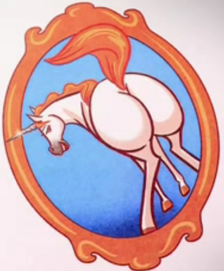 ambiguous_gender equine hair horn horse looking_at_viewer mammal nude presenting solo unicorn