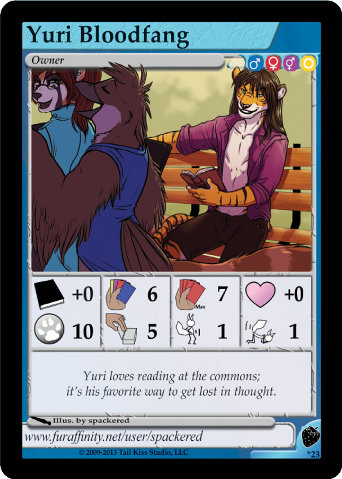 bench bird book college feline furoticon mammal owner_card raccoon spackered strawberry students tcg tiger