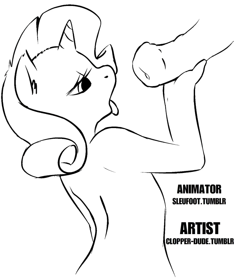 animated anthro anthrofied clopper-dude duo equine female friendship_is_magic horn horsecock male mammal my_little_pony penis rarity rarity_(mlp) sleufoot unicorn