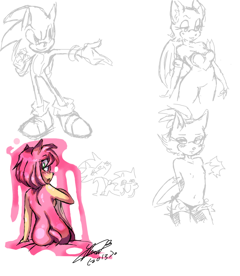 amy_rose blaze_the_cat rouge_the_bat shadow_the_hedgehog soina sonic_team sonic_the_hedgehog
