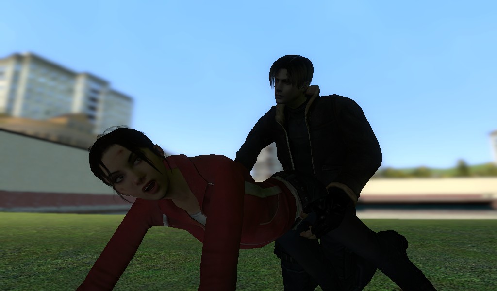 crossover gmod left_4_dead leon_kennedy resident_evil zoey