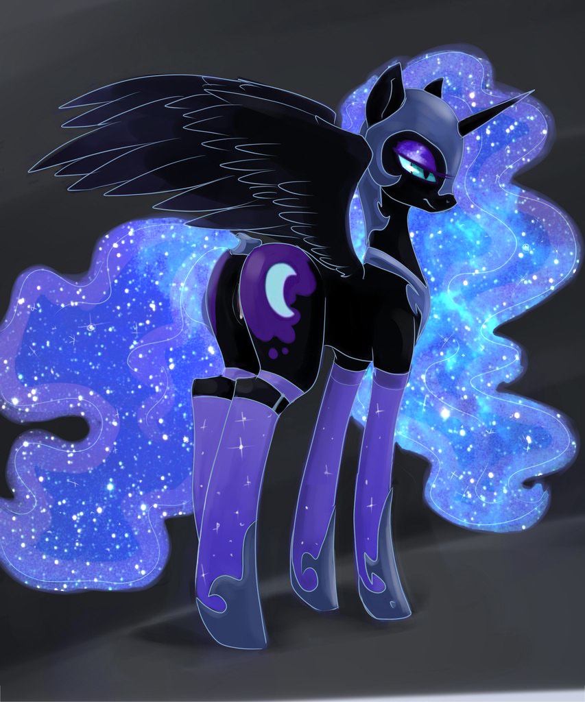 cum cutie_mark equine female feral friendship_is_magic hair horn horse justpony long_hair mammal my_little_pony nightmare_moon nightmare_moon_(mlp) pony princess_luna pussy winged_unicorn wings