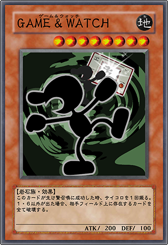 card crossover game_&amp;_watch konami mr._game_&amp;_watch nintendo yu-gi-oh!