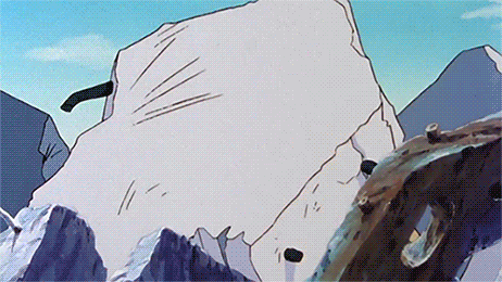 animated animated_gif battle cape cell_(dragon_ball) dragon_ball dragonball_z green_skin long_gif lowres makankousappou monster no_humans piccolo pointy_ears sash shoulder_pads slit_pupils surprised tail wings