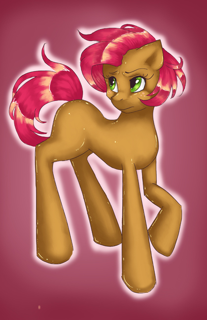 equine female feral friendship_is_magic green_eyes hair horse iamthemisukitty mammal my_little_pony pony red_hair solo standing