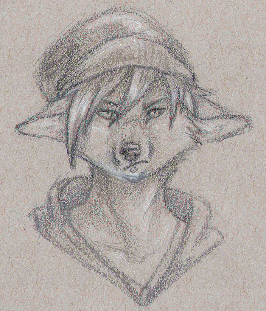 ambiguous_gender angry autumnsunrise facial_piercing hat lip_piercing piercing sketch solo unknown_species