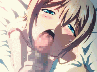 1girl animated animated_gif blonde_hair blue_eyes blush breasts censored cum cum_in_mouth cum_on_hair facial handjob heavy_breathing kamimura_chika lowres nipples open_mouth penis pov short_hair sisters_~natsu_no_saigo_no_hi~ small_breasts swallow swallowing sweat tank_top tears tongue tongue_out