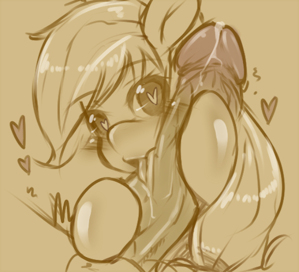 &lt;3 applejack_(mlp) blush brown_background disembodied_penis duo equine erection faceless_male female feral friendship_is_magic hair handjob horse hua113 licking long_hair looking_at_viewer male mammal monochrome my_little_pony open_mouth penis plain_background pony precum saliva sex sketch tongue tongue_out