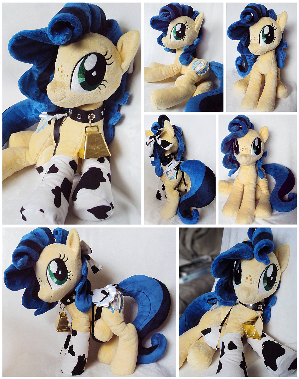 breasts buttercupbabyppg collar cowbell crotch_tits equine female freckles friendship_is_magic horse mammal mane milky_way_(character) my_little_pony photo plushie pony real saddle socks teats underwear